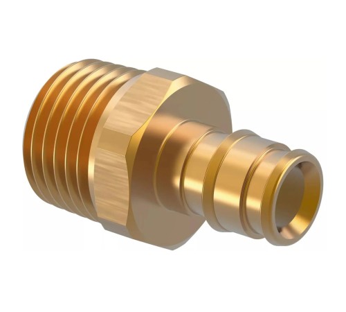 Штуцер латунь НР 16х3/4" с наружной резьбой (Uponor Q&E) уп. 80 шт (1023004) Штуцер латунь НР 16х3/4" с наружной резьбой (Uponor Q&E) уп. 80 шт (1023004)