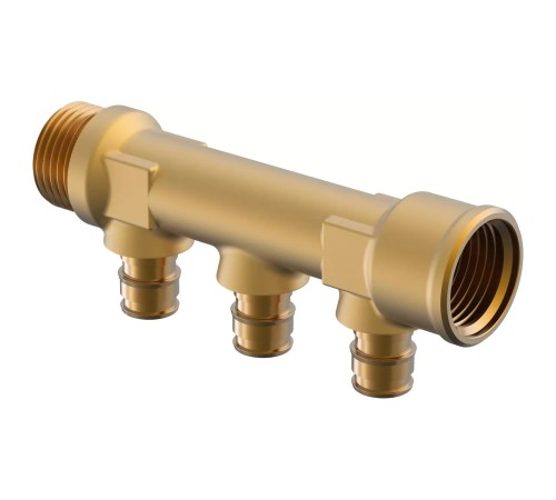 Коллектор DR-латунь 3/4" НР/ВР, 3*16 ц/ц 35мм Uponor (1023028) Коллектор DR-латунь 3/4" НР/ВР, 3*16 ц/ц 35мм Uponor (1023028)