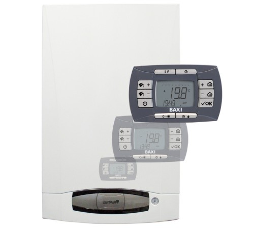 Котел газовый BAXI NUVOLA3 COMFORT 280 Fi настенный, 2 конт., закр.кам.сгор. п/у, встроен.бойлер