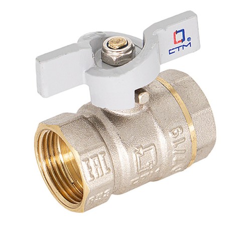 Кран шар. CTM СТАНДАРТ для воды 3/4" г/г бабочка CWFFB034