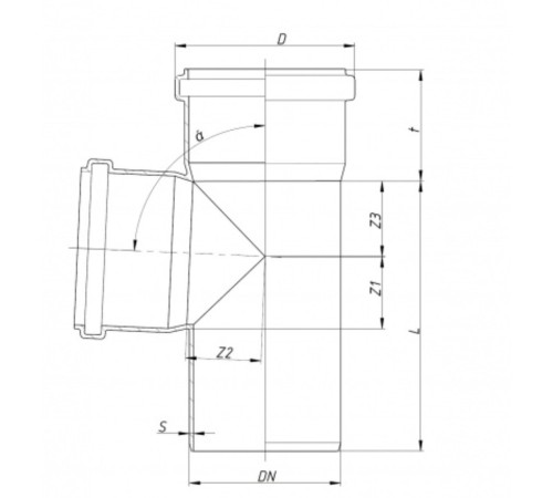 Тройник Ostendorf 250х250x87гр. KGEA НК PVC рыжий
