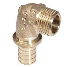 Угольник-переходник REHAU НР 20-1/2" RX+ , бронза