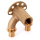 Угольник REHAU настенный ВР 20/20-1/2" RX+ длинный , бронза