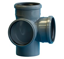 Крестовина Политэк Пайп двухплоскостная 110х110х110/87,5гр. ВК (20)