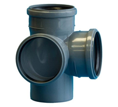 Крестовина Политэк Пайп двухплоскостная 110х110х110/87,5гр. ВК (20)