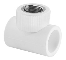 Тройник TEBO бел. PP-R комб. 25х3/4" ВР (10/80), арт. 030040306