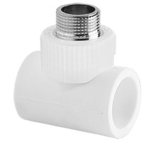 Тройник TEBO бел. PP-R комб. 25х3/4" НР (10/80), арт. 030040506