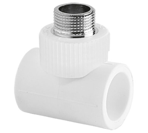 Тройник TEBO бел. PP-R комб. 25х3/4" НР (10/80), арт. 030040506