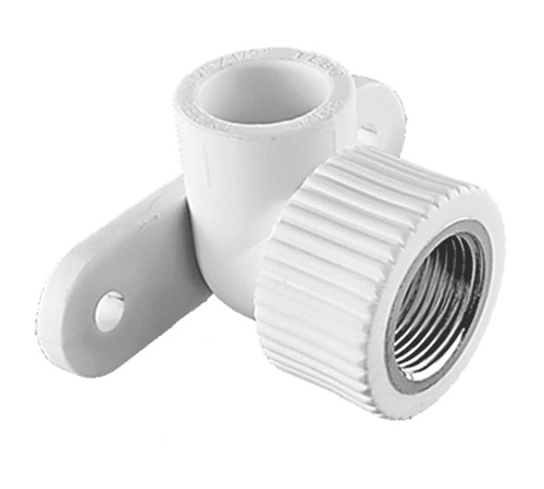 Угольник TEBO бел. PP-R комб. 25х1/2" НР с креплен. (10/80), арт. 030030904