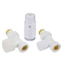 Комплект подключения SCHLOSSER STANDARD MINI 1/2" прямой, белый, с термоголовкой MINI М30х1,5