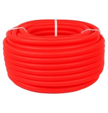 Труба гофрированная CorrugatedPipe 28mm 50м, красная, VALFEX