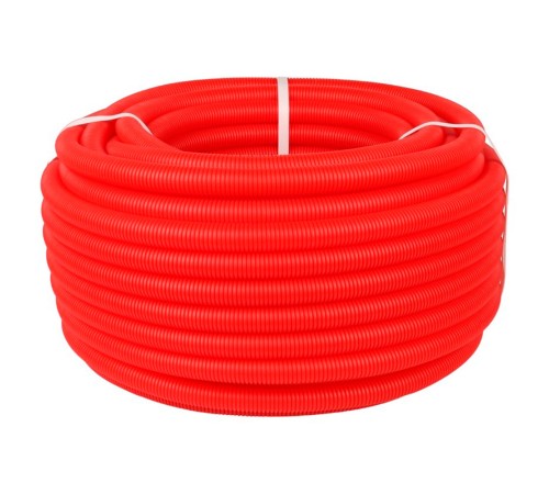 Труба гофрированная CorrugatedPipe 28mm 50м, красная, VALFEX