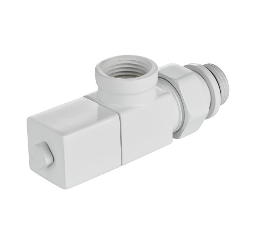 Набор дизайн-вентилей Royal Thermo CUBE, осевой (белый) 1/2"