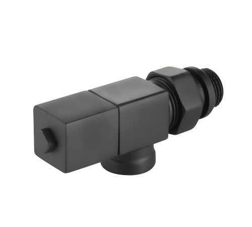 Набор дизайн-вентилей Royal Thermo CUBE, осевой (черный) 1/2"