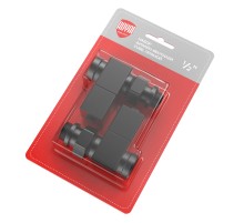 Набор дизайн-вентилей Royal Thermo CUBE, прямой (черный) 1/2"