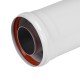 Удлинитель коаксиального дымохода раструбн. Royal Thermo 60/100, 500 мм