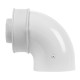 Отвод коаксиальный промежуточный Royal Thermo 60/100, 90 гр. M/M, подкл. через хомут