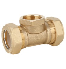Тройник Gappo обжимной с внутренней резьбой 15 х 1/2" х 15