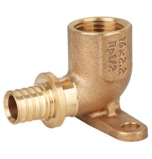 Угольник Gappo настенный с внутренней резьбой бронзовый 25-Rp 3/4"