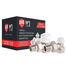 Набор термостатический для радиатора угловой Royal Thermo 3/4" М30х1,5.