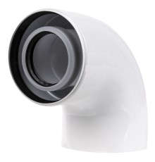 Отвод коаксиальный Royal Thermo 60/100, 90 гр. M/F для конденсационных котлов