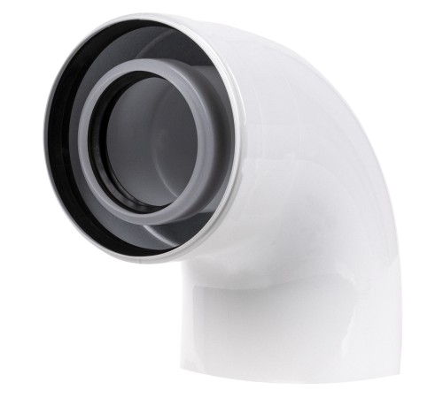 Отвод коаксиальный Royal Thermo 60/100, 90 гр. M/F для конденсационных котлов