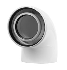 Отвод коаксиальный Royal Thermo 80/125, 90 гр. M/F для конденсационных котлов