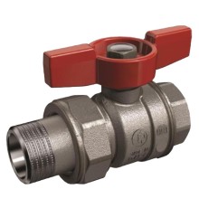 Кран шаровой Giacomini полнопроходной НГ прямой (Американка) 3/4" крас.бабочка, R859X325