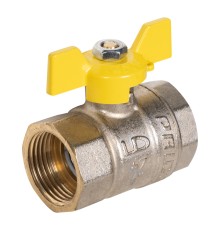 Кран шаровой латунный LD Pride 47.25.В-В.Б GAS Ду25 Ру40 (бабочка)
