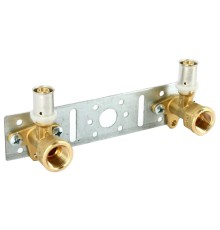 Водорозетка Uni-Fitt пресс-В 16x1/2" двойная на планке