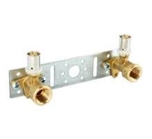 Водорозетка Uni-Fitt пресс-В 20x1/2" двойная на планке