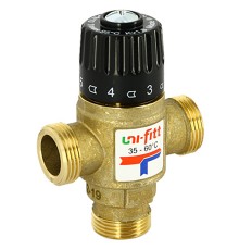 Клапан Uni-Fitt Н 1" термосмесительный 20-43 гр., Kvs 1,6 смешение боковое