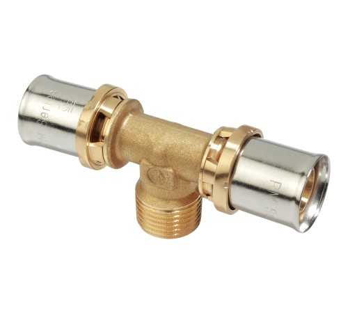 Тройник-пресс Giacomini латунь НР 26х3/4", RM153Y049