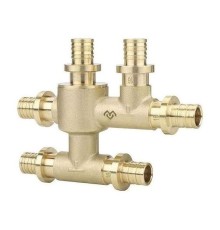 Узел VARMEGA Slide-fit распределительный, 16х16х16, аксиальный, латунь, VM53511