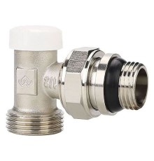 Клапан радиаторный VARMEGA 1/2" x 3/4"EK запорный, угловой с самоуплотняющимся полусгоном VM10212