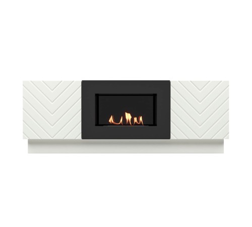 Тумба с биокамином Firelight BFP/P-1400V белая