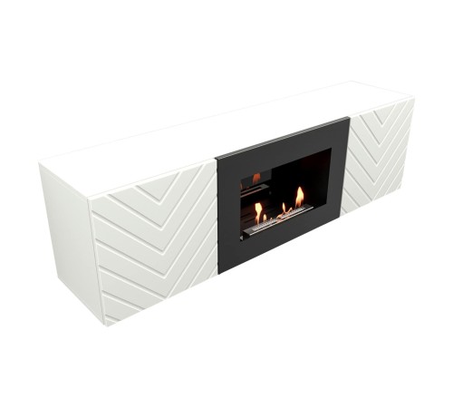 Тумба с биокамином Firelight BFP/P-1400V белая