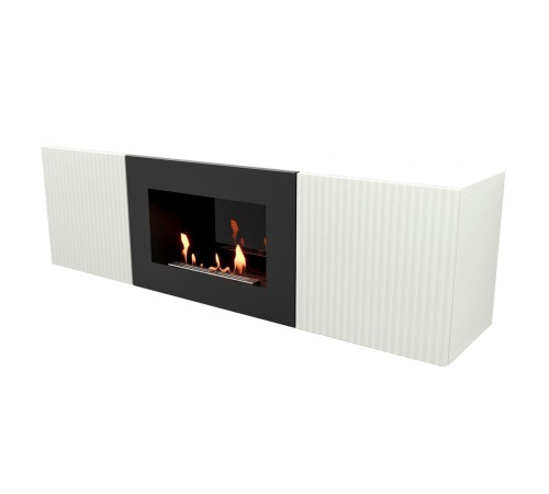 Тумба с биокамином Firelight BFP/P-1400L белая