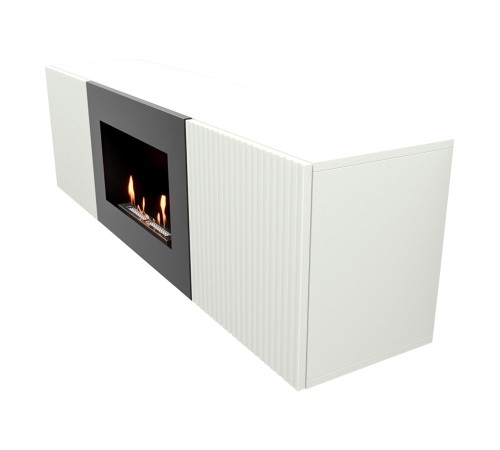 Тумба с биокамином Firelight BFP/P-1400L белая
