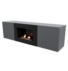 Тумба с биокамином Firelight BFP/P-1400L графит