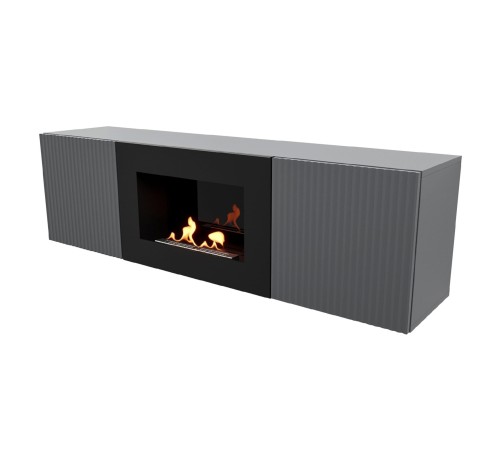 Тумба с биокамином Firelight BFP/P-1400L графит