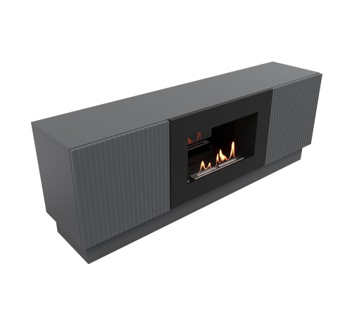 Тумба с биокамином Firelight BFP/P-1400L графит