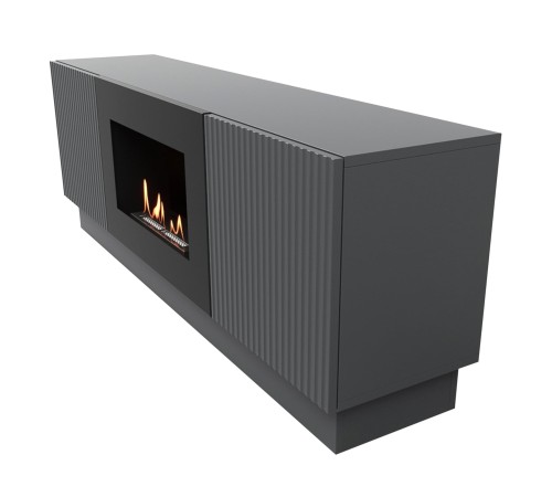 Тумба с биокамином Firelight BFP/P-1400L графит