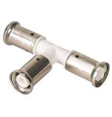 Тройник равнопроходной HENCO ПВДФ пресс, 16x16x16 белый