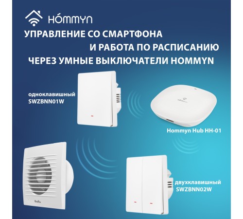 Вентилятор вытяжной Ballu BAF-FW 150 N с антимоскитной сеткой