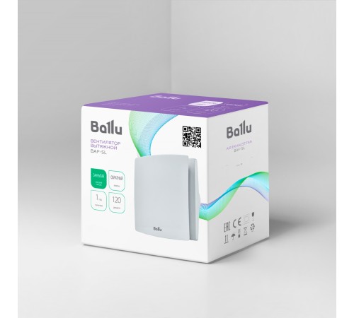Вентилятор вытяжной Ballu BAF-SL 120 V с обратным клапаном
