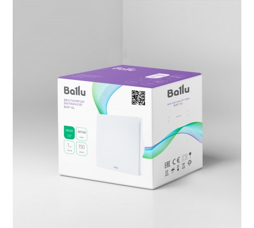 Вентилятор вытяжной Ballu BAF-SL 150 V с обратным клапаном