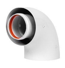 Отвод коаксиальный стартовый универсальный Royal Thermo 60/100, 90 гр.
