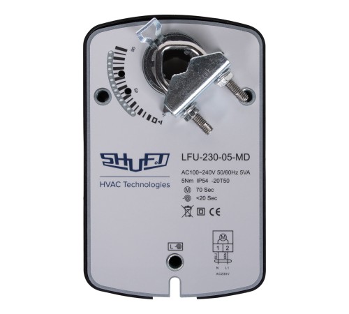 Электропривод с возвратной пружиной SHUFT LFU-230-05-MD