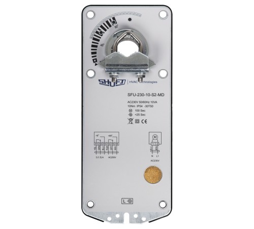 Электропривод с возвратной пружиной SHUFT SFU-230-10-S2-MD